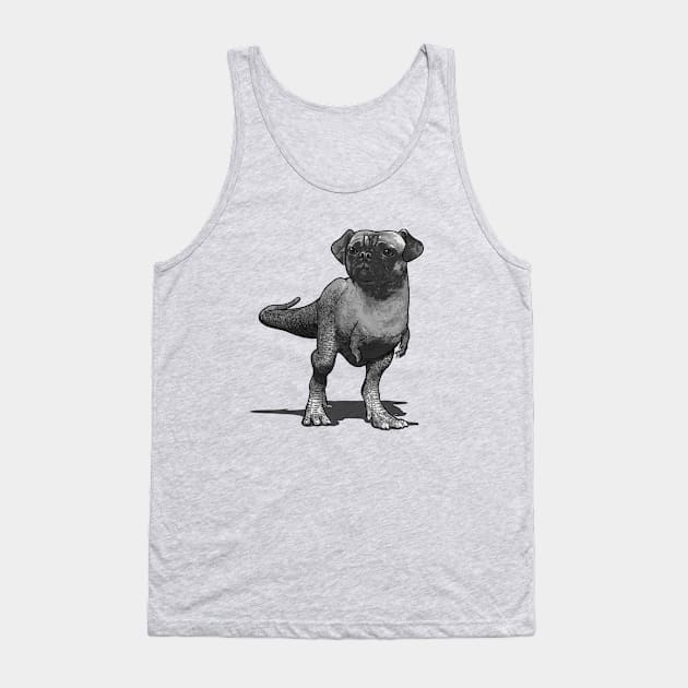 Pugussaurus Rex. Tank Top by JCMaziu